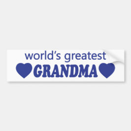 WORLDS GREATEST GRANDMA. ACHTERGROND BUMPERSTICKER
