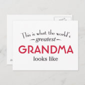 World's Greatest Grandma Briefkaart (Voorkant / Achterkant)