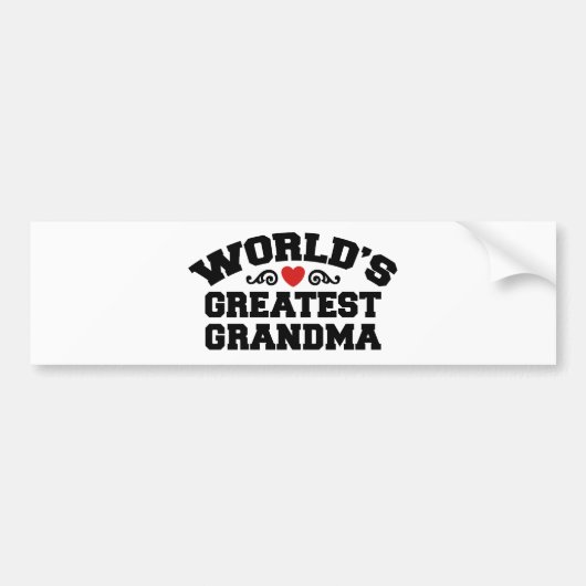 World's Greatest Grandma Bumpersticker (Voorkant)