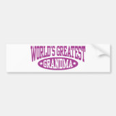 World's Greatest Grandma Bumpersticker (Voorkant)