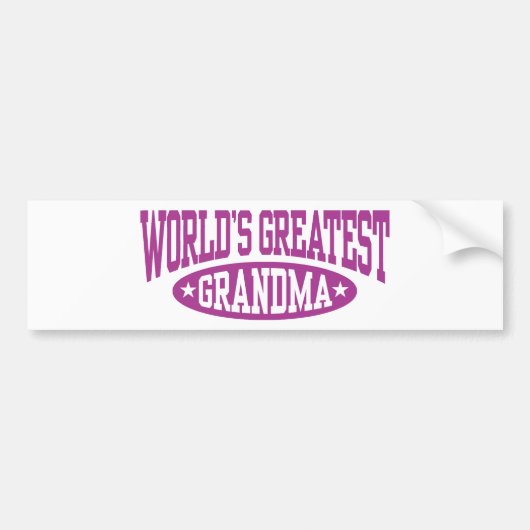 World's Greatest Grandma Bumpersticker (Voorkant)