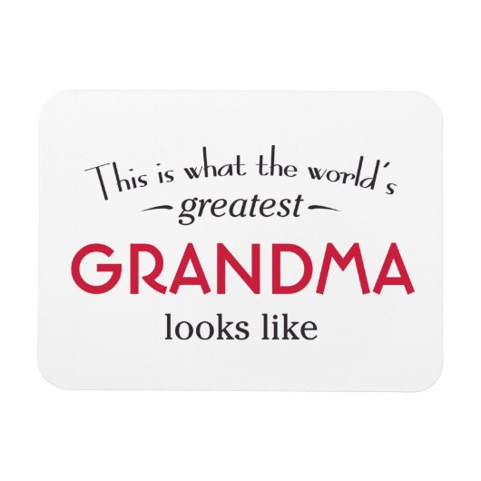 World's Greatest Grandma Magneet (Horizontaal)