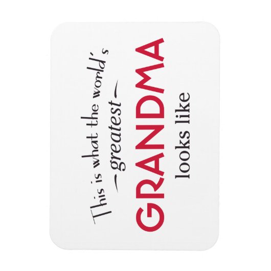 World's Greatest Grandma Magneet (Verticaal)