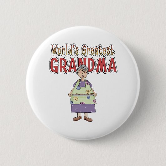 World's Greatest Grandma Ronde Button 5,7 Cm (Voorkant)