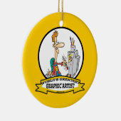 WORLDS GREATEST GRAPHIC ARTIST MALE CARTOON KERAMISCH ORNAMENT (Rechts)