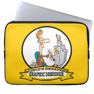 WORLDS GREATEST GRAPHIC DESIGNER MANNEN CARTOON LAPTOP SLEEVE