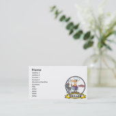 WORLDS GREATEST GRILLER MANNEN CARTOON VISITEKAARTJE (Staand voorkant)