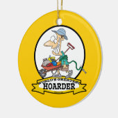 WORLDS GREATEST HOARDER MANNEN CARTOON KERAMISCH ORNAMENT (Links)