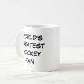 'World's Greatest Hockey Fan'-Mok Koffiemok (Voorkant links)