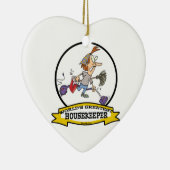 WORLDS GREATEST HOUSEKEEPER VROUWEN CARTOON KERAMISCH ORNAMENT (Rechts)
