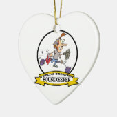 WORLDS GREATEST HOUSEKEEPER VROUWEN CARTOON KERAMISCH ORNAMENT (Links)