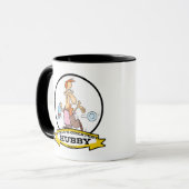 WORLDS GREATEST HUBBY MANNEN CARTOON MOK (Voorkant links)