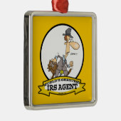 WORLDS GREATEST IRS AGENT CARTOON METALEN ORNAMENT (Rechts)