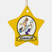 WORLDS GREATEST JOURNALIST II MAN CARTOON KERAMISCH ORNAMENT (Rechts)