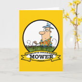 WORLDS GREATEST LAWN MOWER MAN CARTOON KAART (Gele Bloem)