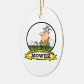 WORLDS GREATEST LAWN MOWER MANNEN CARTOON KERAMISCH ORNAMENT (Links)