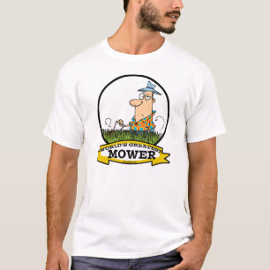 WORLDS GREATEST LAWN MOWER MANNEN CARTOON T-SHIRT