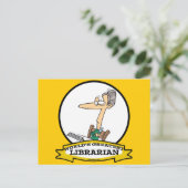 WORLDS GREATEST LIBRARIAN II-CARTOON BRIEFKAART (Staand voorkant)