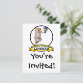 WORLDS GREATEST LINEMAN MANNEN CARTOON KAART (Staand voorkant)