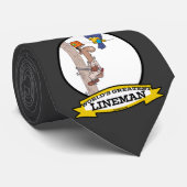 WORLDS GREATEST LINEMAN MANNEN CARTOON STROPDAS (Opgerold)