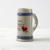World's Greatest Lover Beer Stein - Romantic Quote Bierpul (Voorkant rechts)
