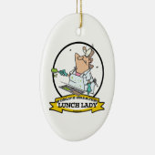 WORLDS GREATEST LUNCH LADY CARTOON KERAMISCH ORNAMENT (Rechts)