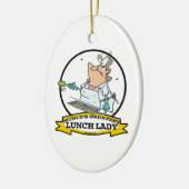 WORLDS GREATEST LUNCH LADY CARTOON KERAMISCH ORNAMENT (Links)