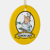 WORLDS GREATEST LUNCH LADY CARTOON KERAMISCH ORNAMENT (Rechts)