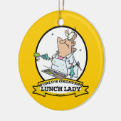 WORLDS GREATEST LUNCH LADY CARTOON KERAMISCH ORNAMENT (Links)