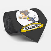 WORLDS GREATEST MAESTRO MANNEN CARTOON STROPDAS (Opgerold)