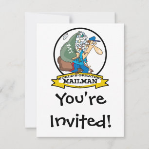 WORLDS GREATEST MAILMAN MANNEN CARTOON KAART
