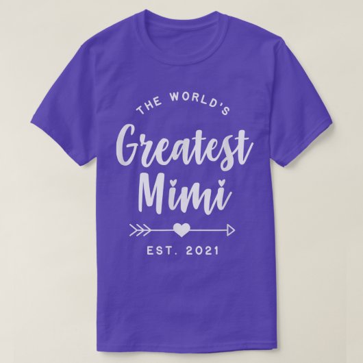 World's Greatest Mimi Est T-shirt (Design voorkant)
