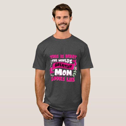 Worlds Greatest Mom Moederdag Coolest Mom Grappig T-shirt (Voorkant volledig)