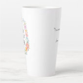 World's Greatest Mom Personalized Quote Floral Latte Mok (Voorkant)
