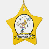WORLDS GREATEST MULTI-TASKER VROUWEN CARTOON KERAMISCH ORNAMENT (Links)
