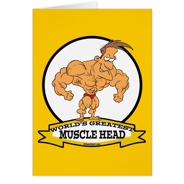 WORLDS GREATEST MUSCLE HEAD MANNEN CARTOON (Voorkant)