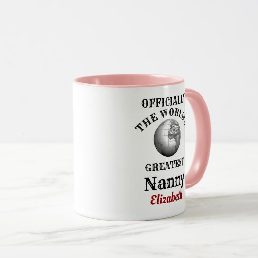 Worlds Greatest Nanny Toevoegen aan Jouw naam Groo Mok (Voorkant rechts)