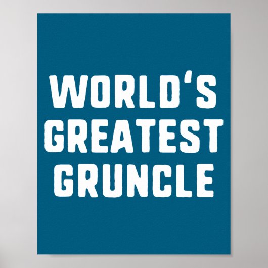 World's Greatest Ncle Funny Family Long Sleeve  Poster (Voorkant)
