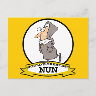WORLDS GREATEST NUN CARTOON BRIEFKAART
