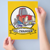 WORLDS GREATEST OIL CHANGER MANNEN CARTOON FLYER (Hand)