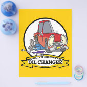 WORLDS GREATEST OIL CHANGER MANNEN CARTOON FLYER (Enkel)