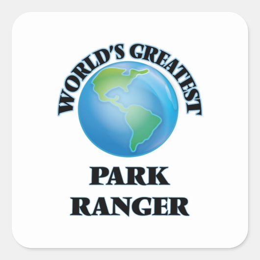 World's Greatest Park Ranger Vierkante Sticker (Voorkant)