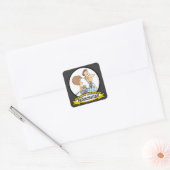 WORLDS GREATEST PEDIATRICIAN MAN CARTOON VIERKANTE STICKER (Envelop)