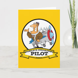 WORLDS GREATEST PILOT II MANNEN CARTOON KAART