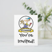 WORLDS GREATEST PLUMBER II MANNEN CARTOON KAART (Staand voorkant)