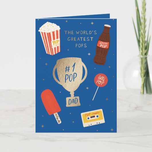 "World's Greatest Poppen" Vaderdag Wenskaart Kaart (Voorkant)