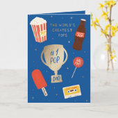 "World's Greatest Poppen" Vaderdag Wenskaart Kaart (Gele Bloem)