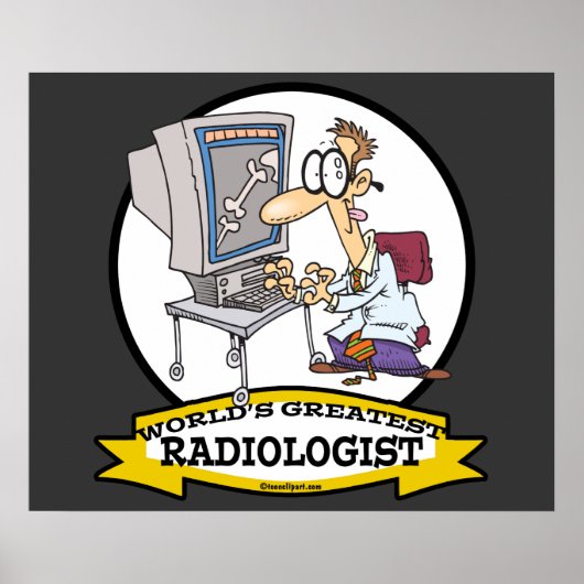 WORLDS GREATEST RADIOLOGIST MANNEN CARTOON POSTER (Voorkant)
