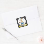 WORLDS GREATEST REDNECK II CARTOON VIERKANTE STICKER (Envelop)