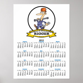WORLDS GREATEST RIGGER MANNEN CARTOON POSTER